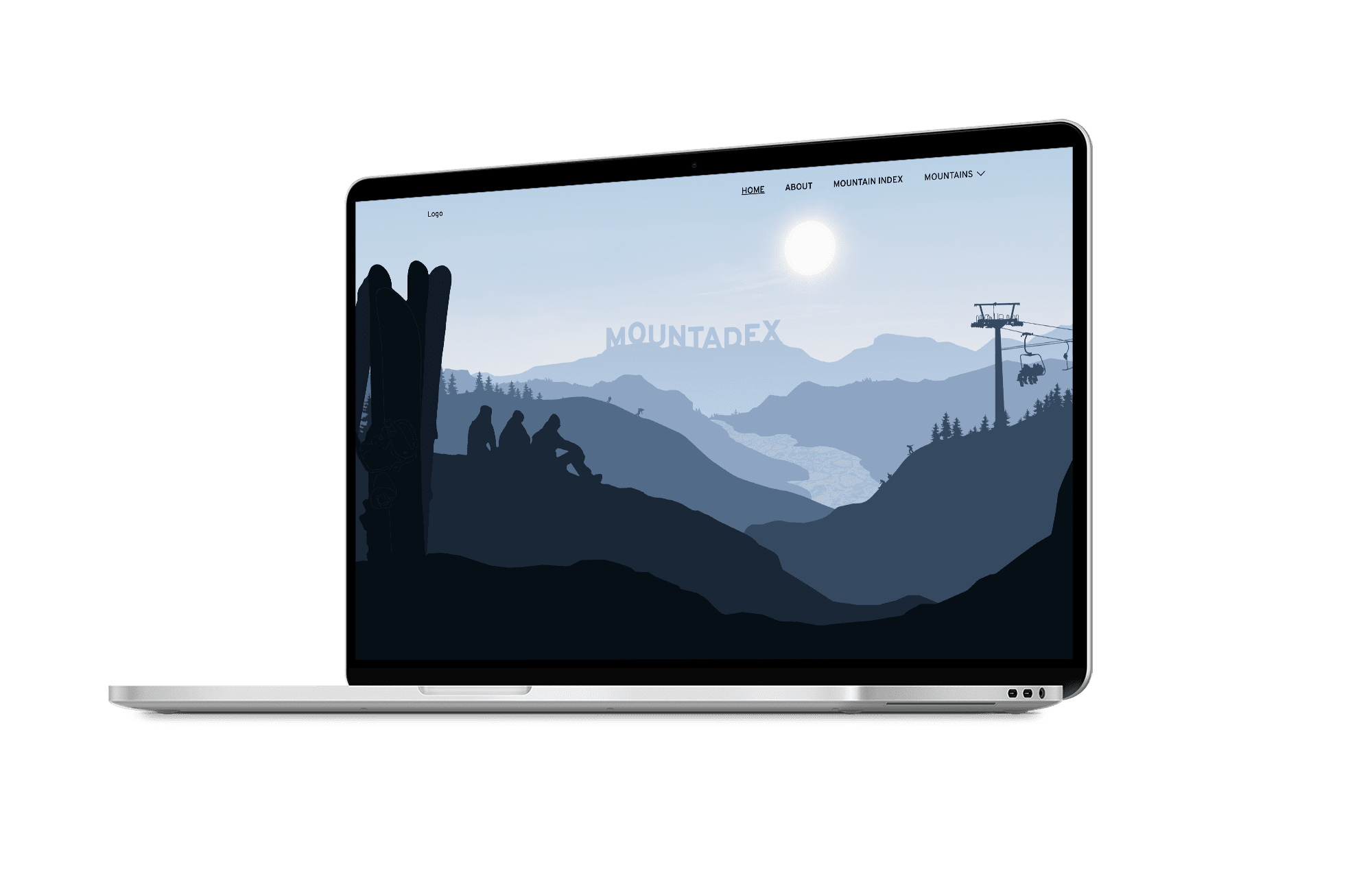 Mountadex project laptop screen